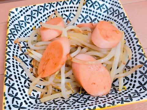 余った焼きそば粉末ソースで！簡単もやし炒め